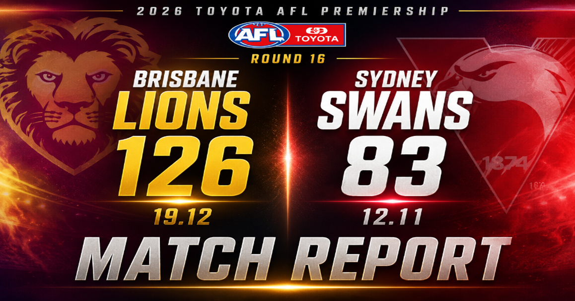 Brisbane Lions vs Sydney Swans match report