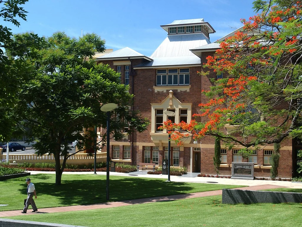 Ipswich Soldiers Memorial Hall facade on Nicholas Street